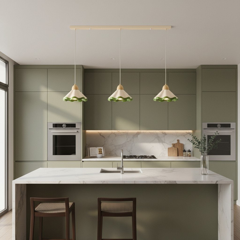 Moliro Hanglamp met Gegolfde Rand - Moderne, Golvende Verlichting voor de Eetkamer HL2311