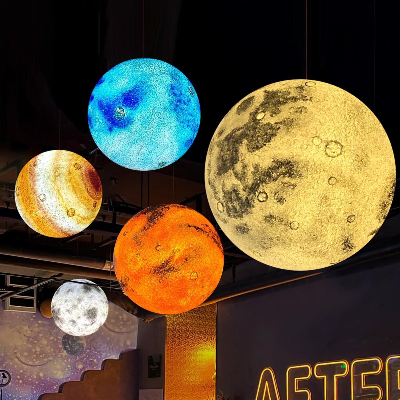 Planetaire Witte Maan Kroonluchter Geschikt Voor Woonkamer HL337