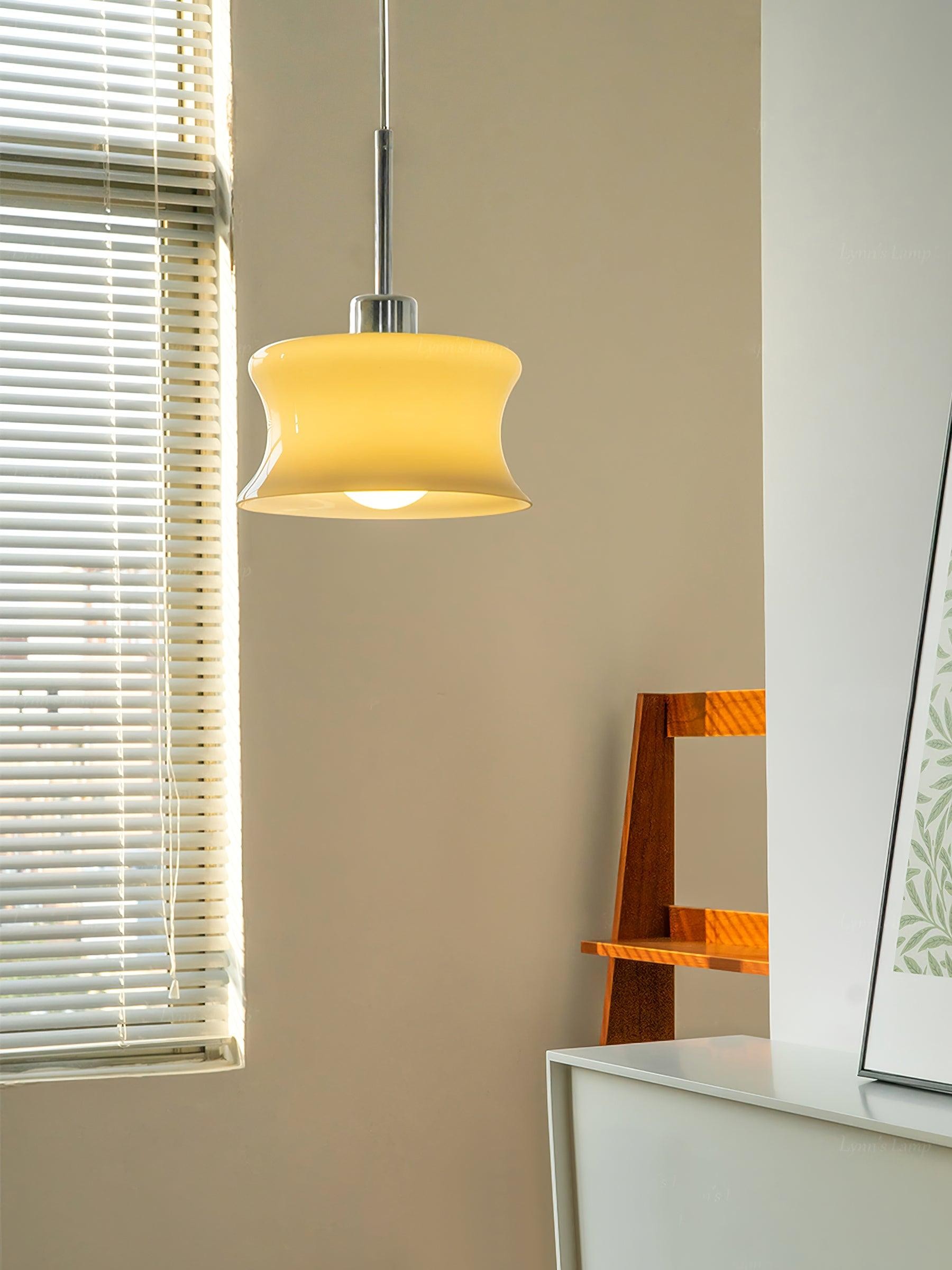 Franse Vintage Glazen Raam Hanglamp HL352