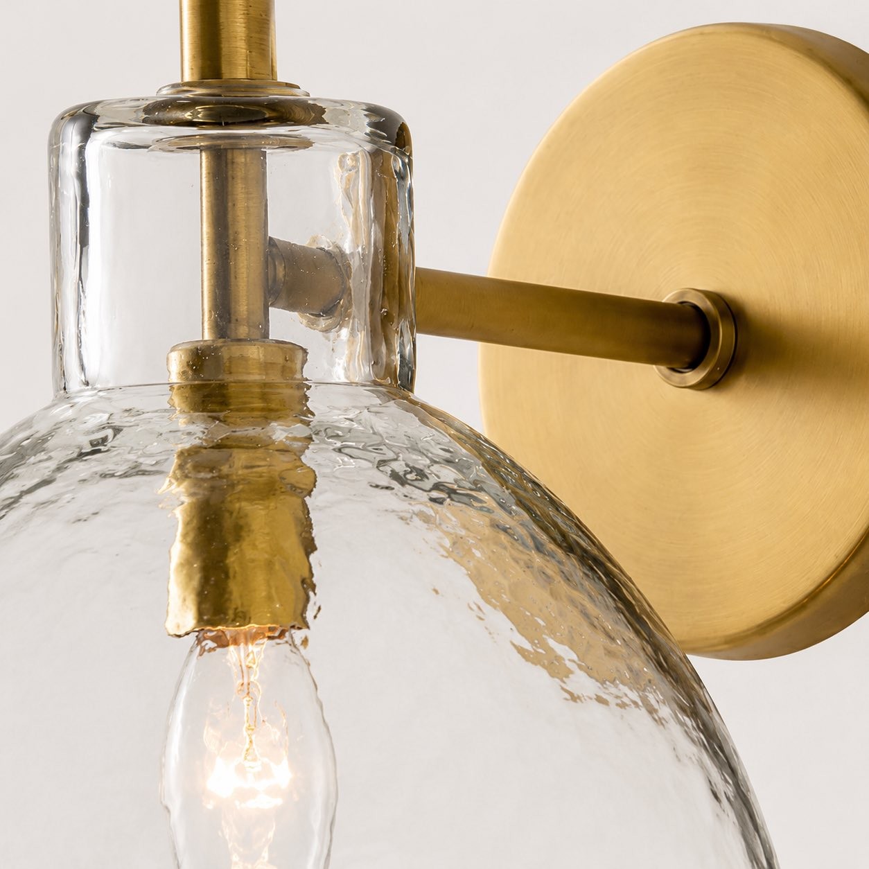 Glavira Gerecycled Glas Dubbele Wandlamp - Binnen Wandverlichting van Messing HL1558