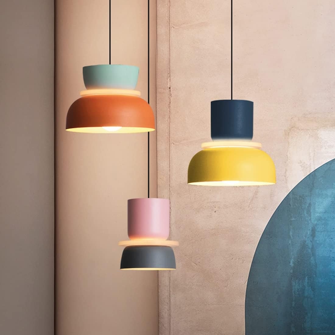 Macri Acryl Kleurrijke Komvormige Hanglamp - Moderne Levendige Hanglamp voor de Keuken