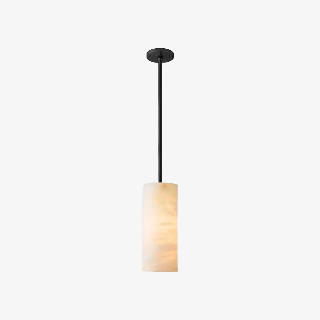 Lumastera cilindrische hanglamp met natuursteenstructuur - Luxe lamp voor de woonkamer HL2544