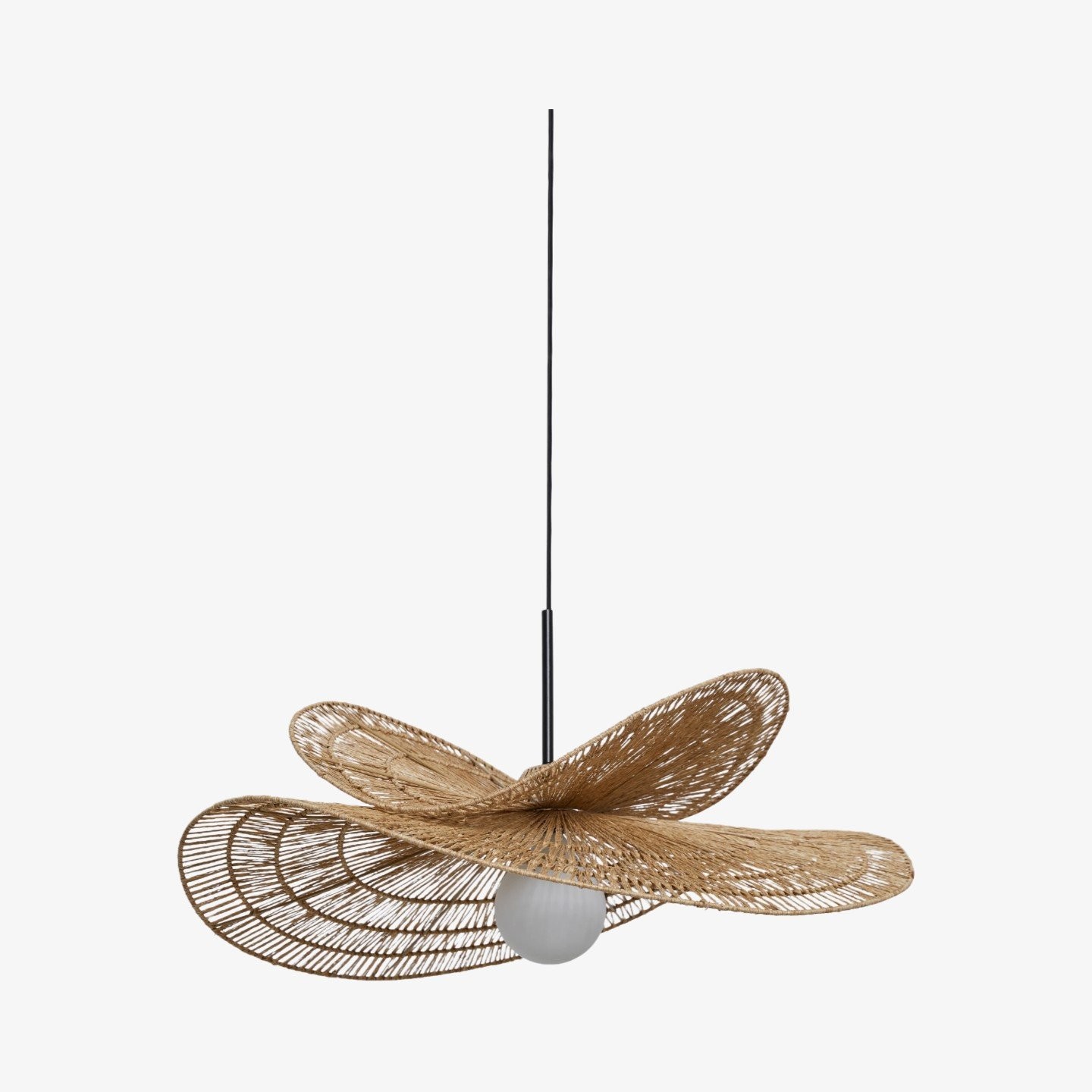 Florevian hanglamp met gelaagde kap en geweven textuur voor de eetkamer HL1848