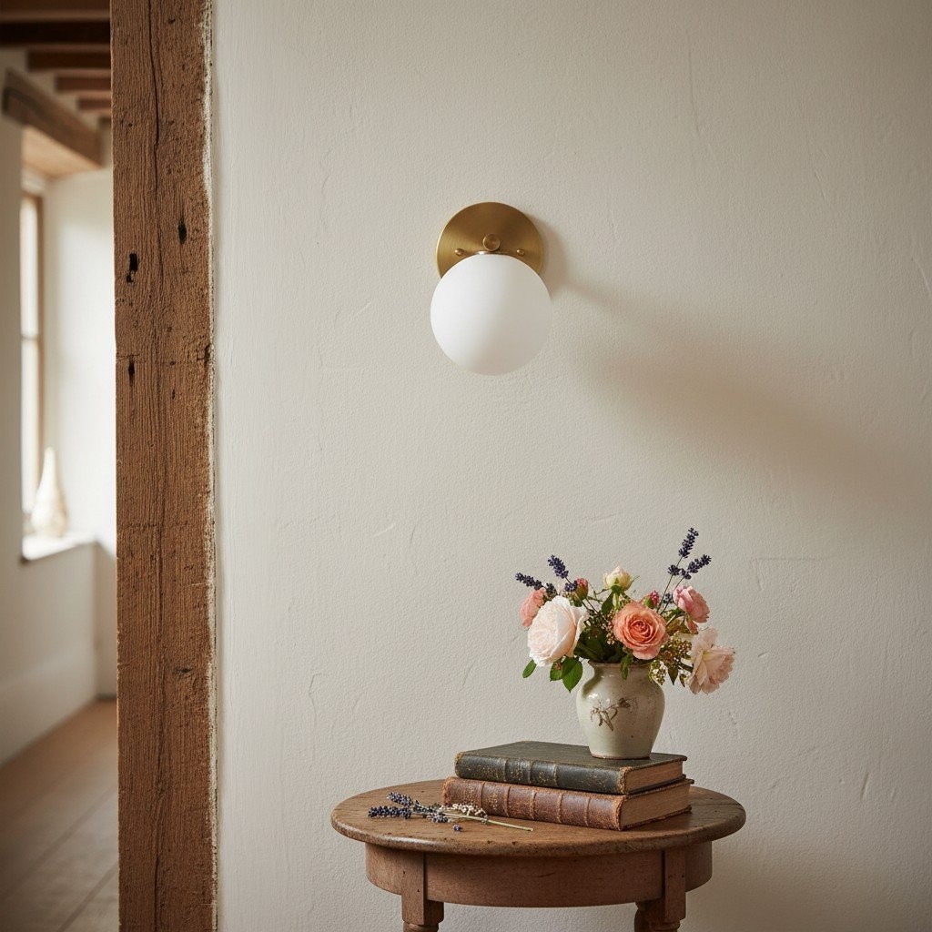 Glorica Glazen Wandlamp - Mat Bolvormige Lamp HL1759