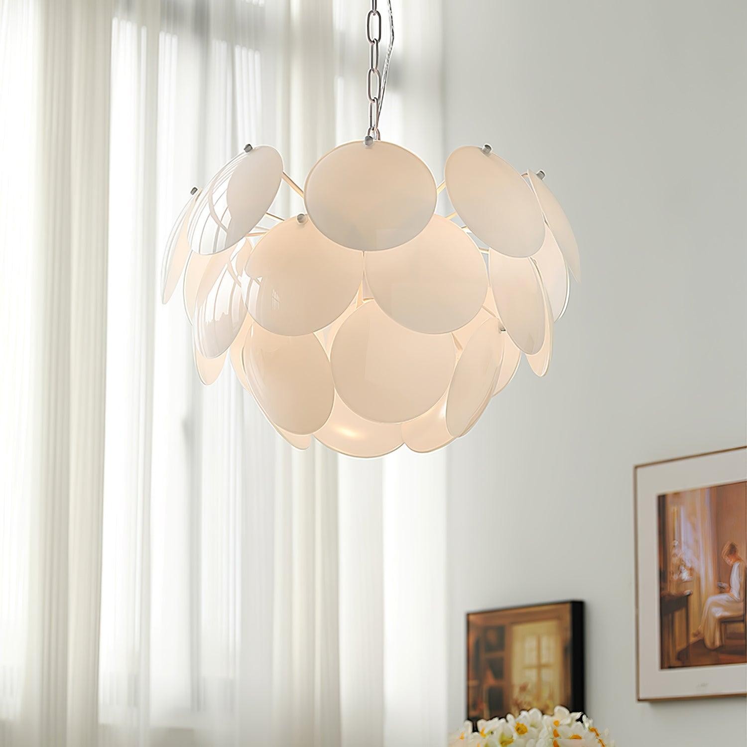 Luxe mode lichtgevende bloemblaadjes glazen kroonluchter HL581