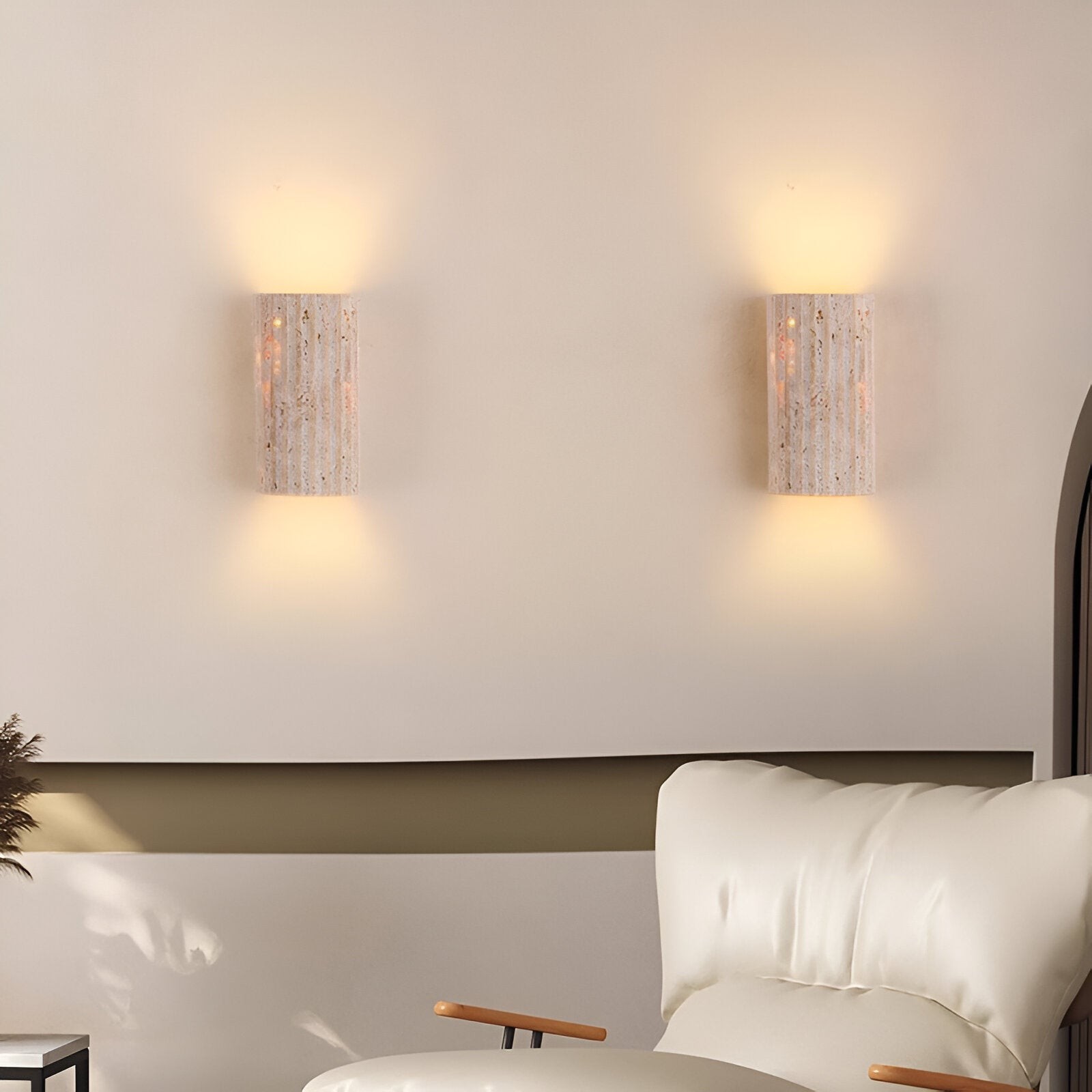 Solaro Travertine Tuin Buiten Wandlamp HL1282