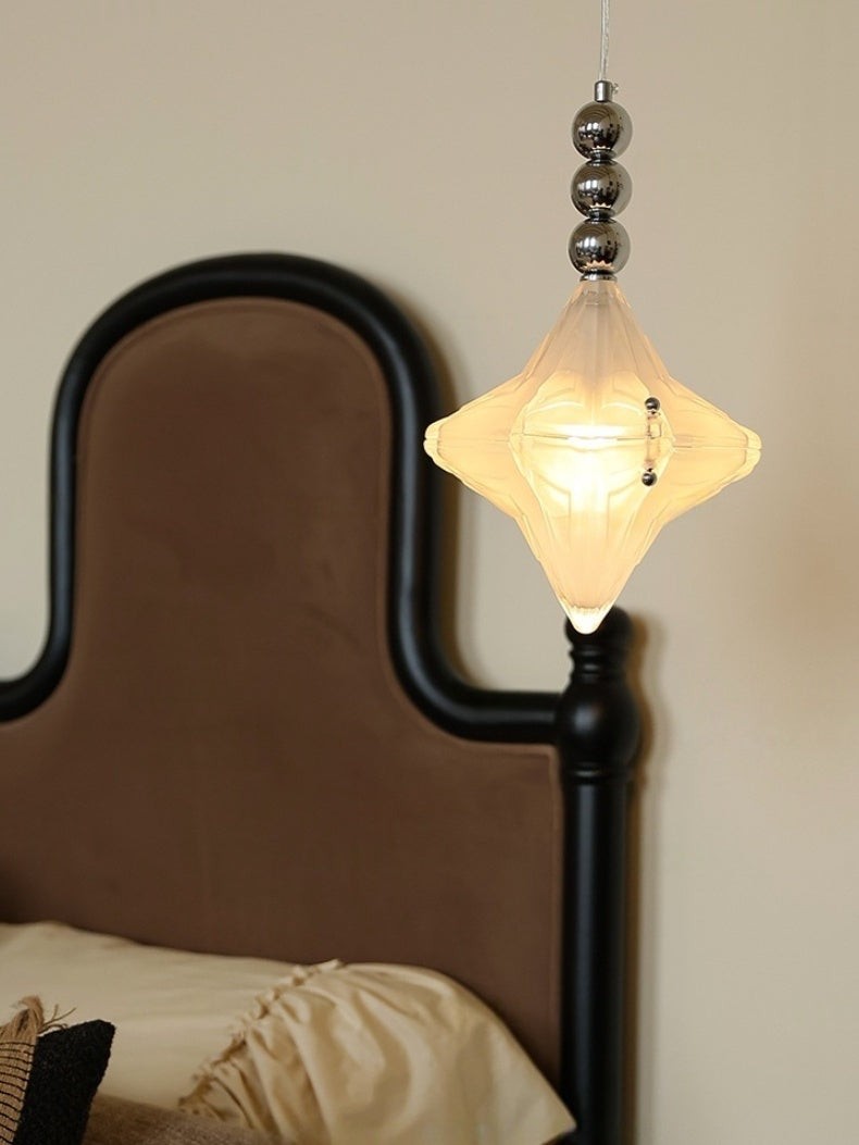 Art Deco Astris Elara Star hanglamp - hanglamp van matglas met geometrische stijl HL1792
