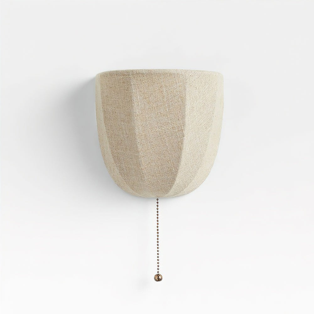 Fablune linnen wandlamp - moderne wandlamp met stoffen kap en textuur voor de woonkamer HL1134