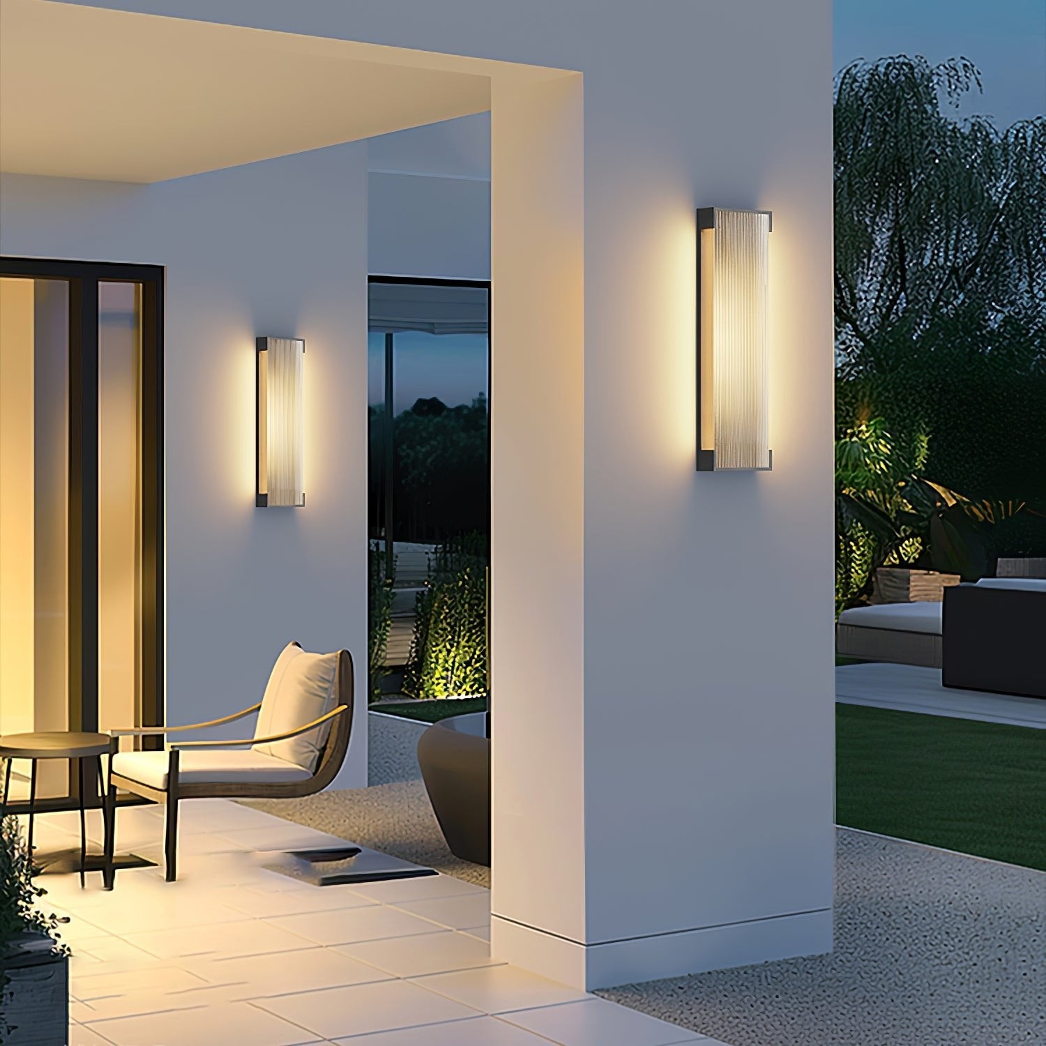 Rechthoekige buitenwandlamp HL793