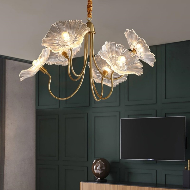 Nordic Lotusblad Glazen Bloem Hanglamp HL277