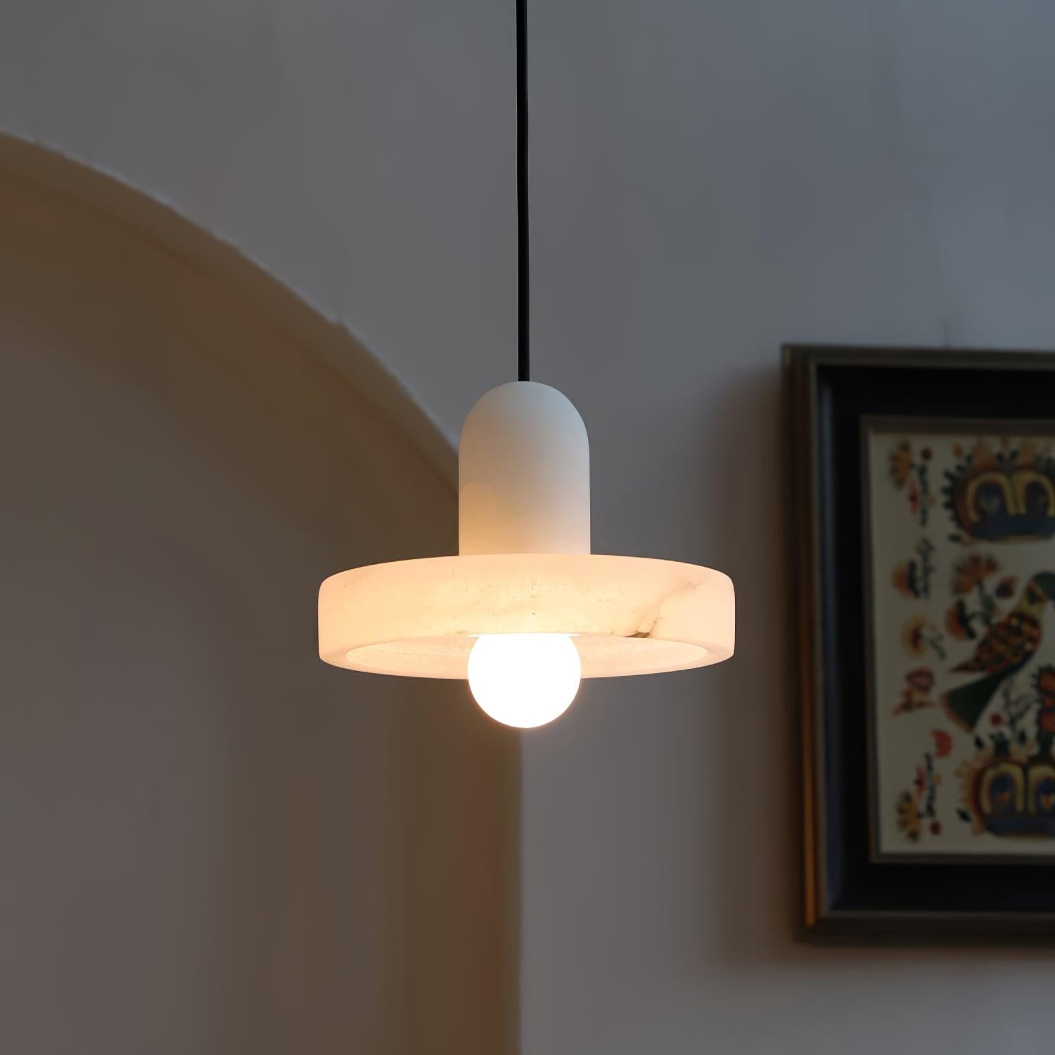 Elegante creatieve witte albasten hanglamp HL993
