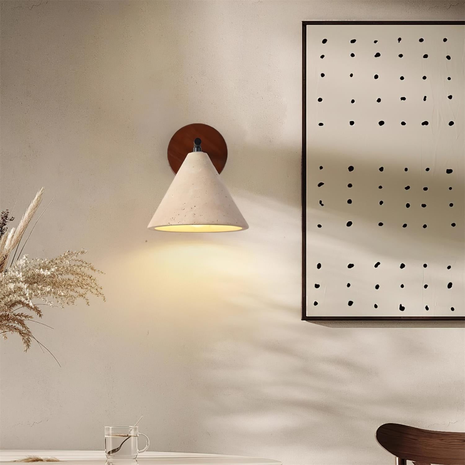 Vintage crèmekleurige wandlamp HL439