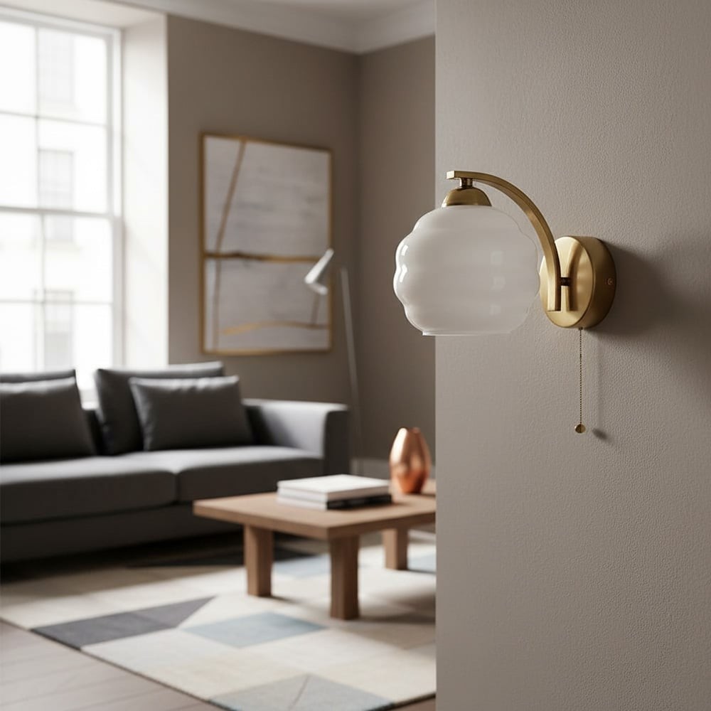 Curvona Bauhaus melkglas wandlamp - Minimalistische decoratie-upgrade HL1819