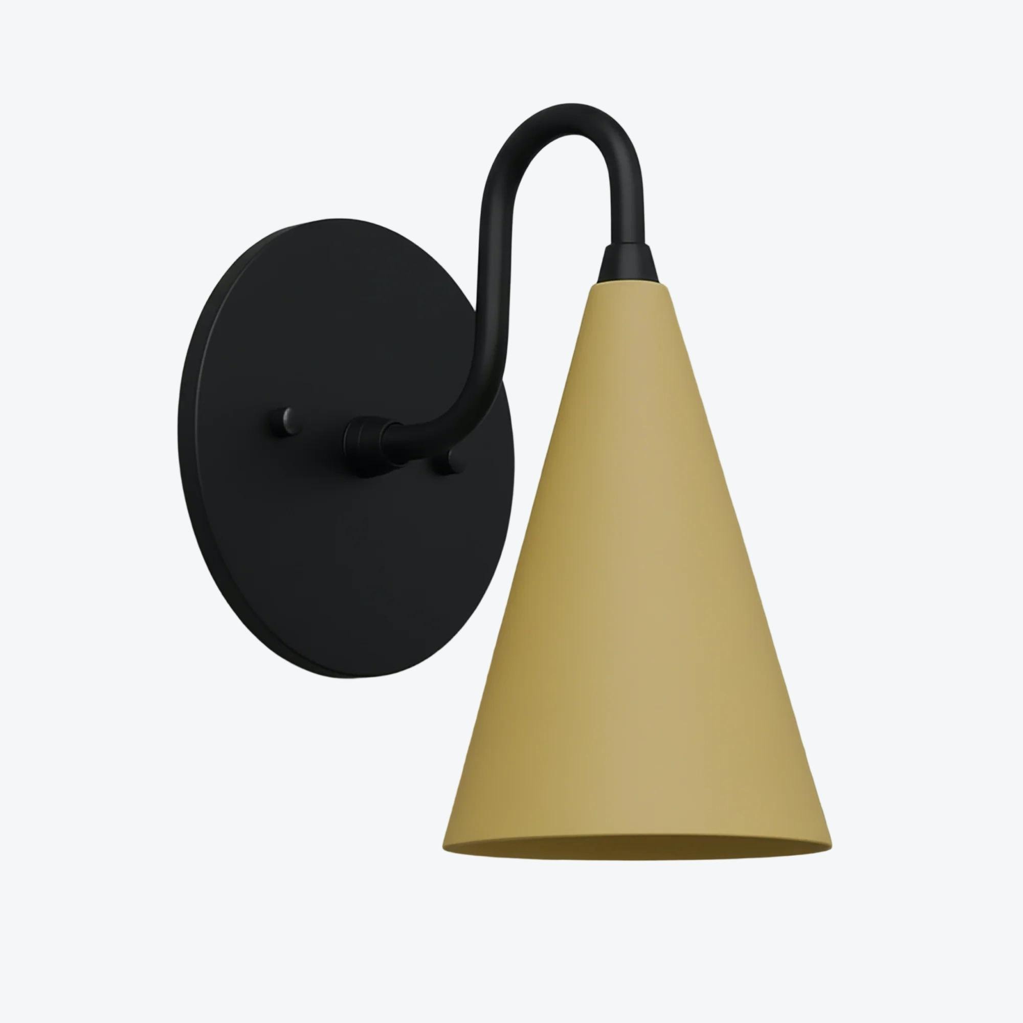 Curva metalen kegelvormige wandlamp - Vintage messing wandlamp voor hal of trappenhuis HL1967