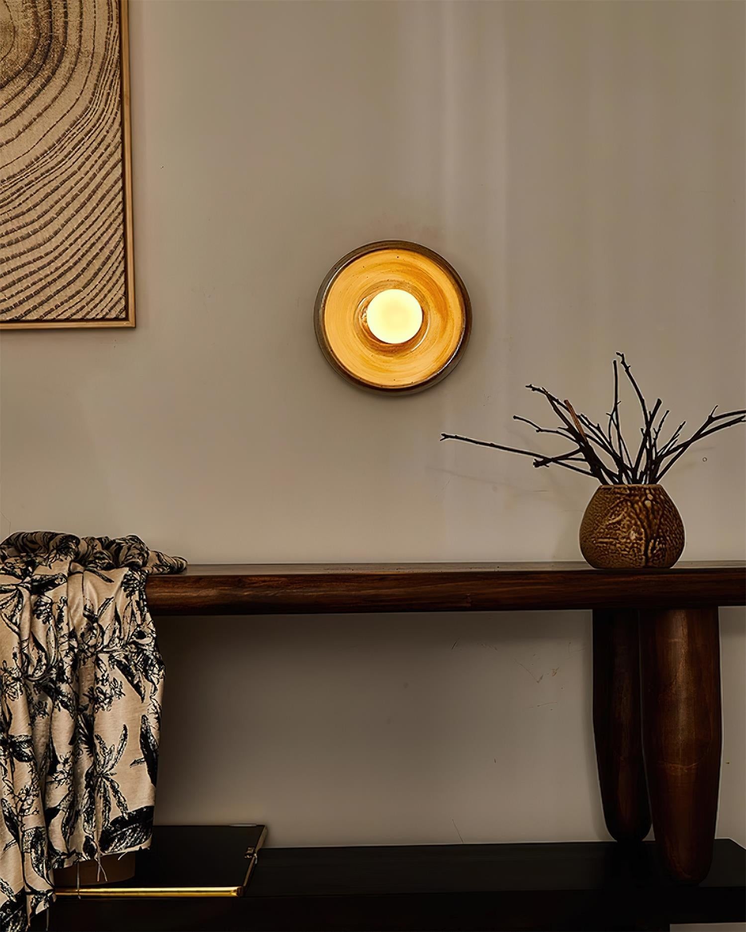 Ronde keramische rail wandlamp HL820