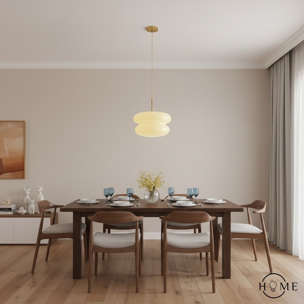 Orra Opaalglazen Hanglamp - Elegante Hanglamp met Dubbele Laag voor de Woonkamer HL1781