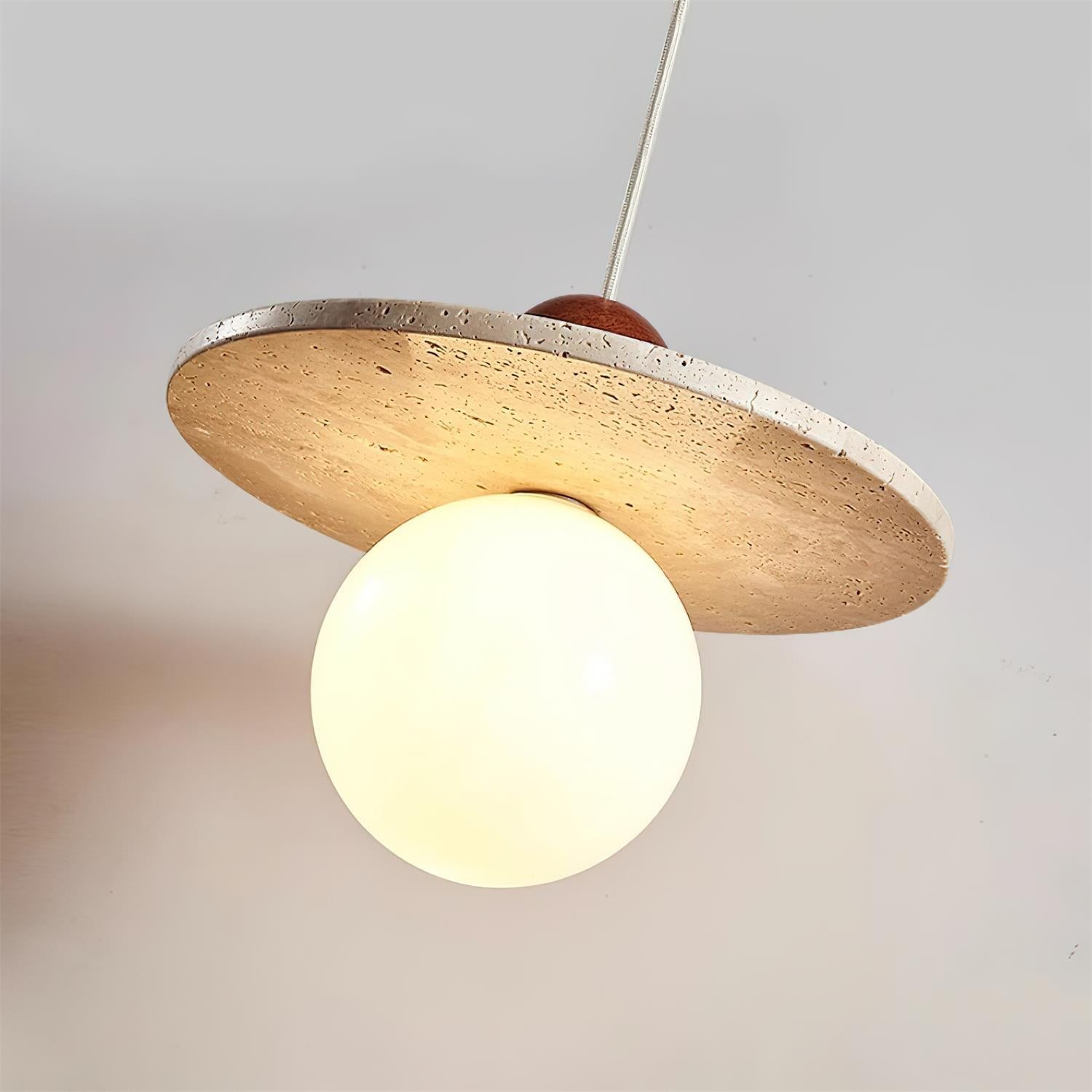 Retro Decor Cave Stone Disc Hanglamp HL956