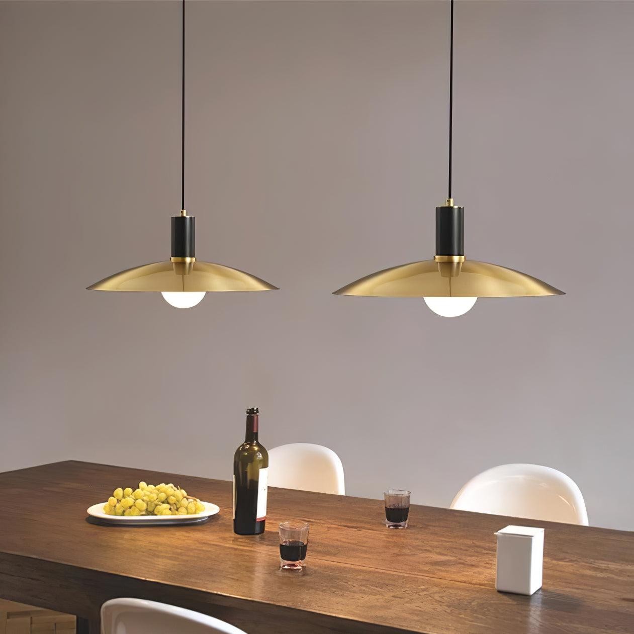 Messing uitlopende hanglamp HL392