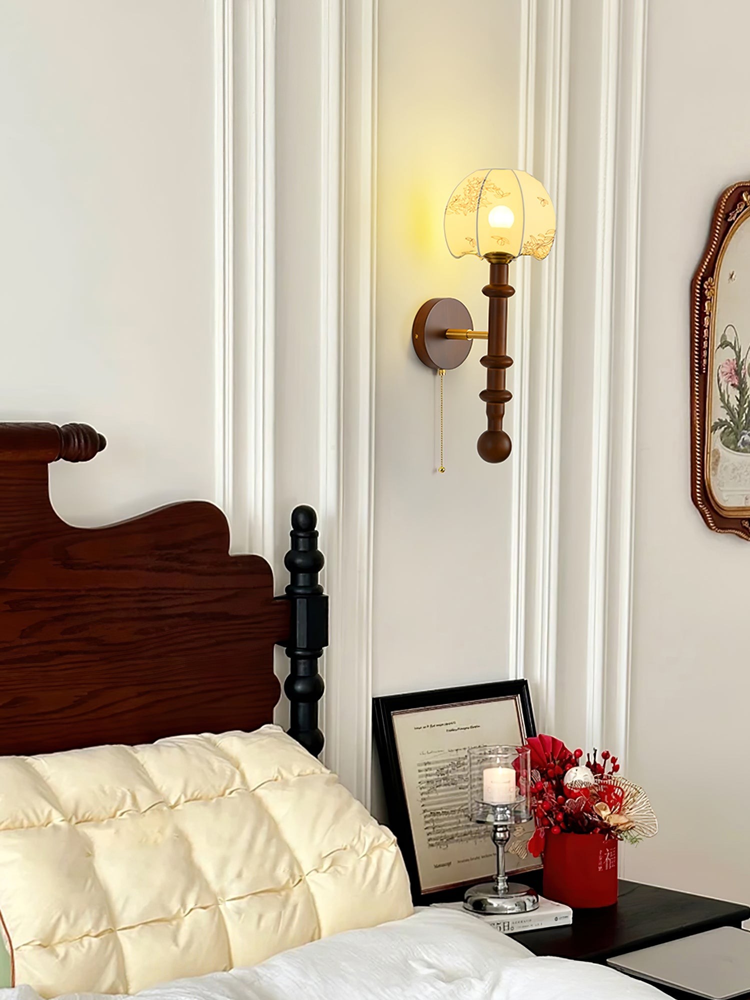 Retro Massief Houten Serie Wandlamp HL769