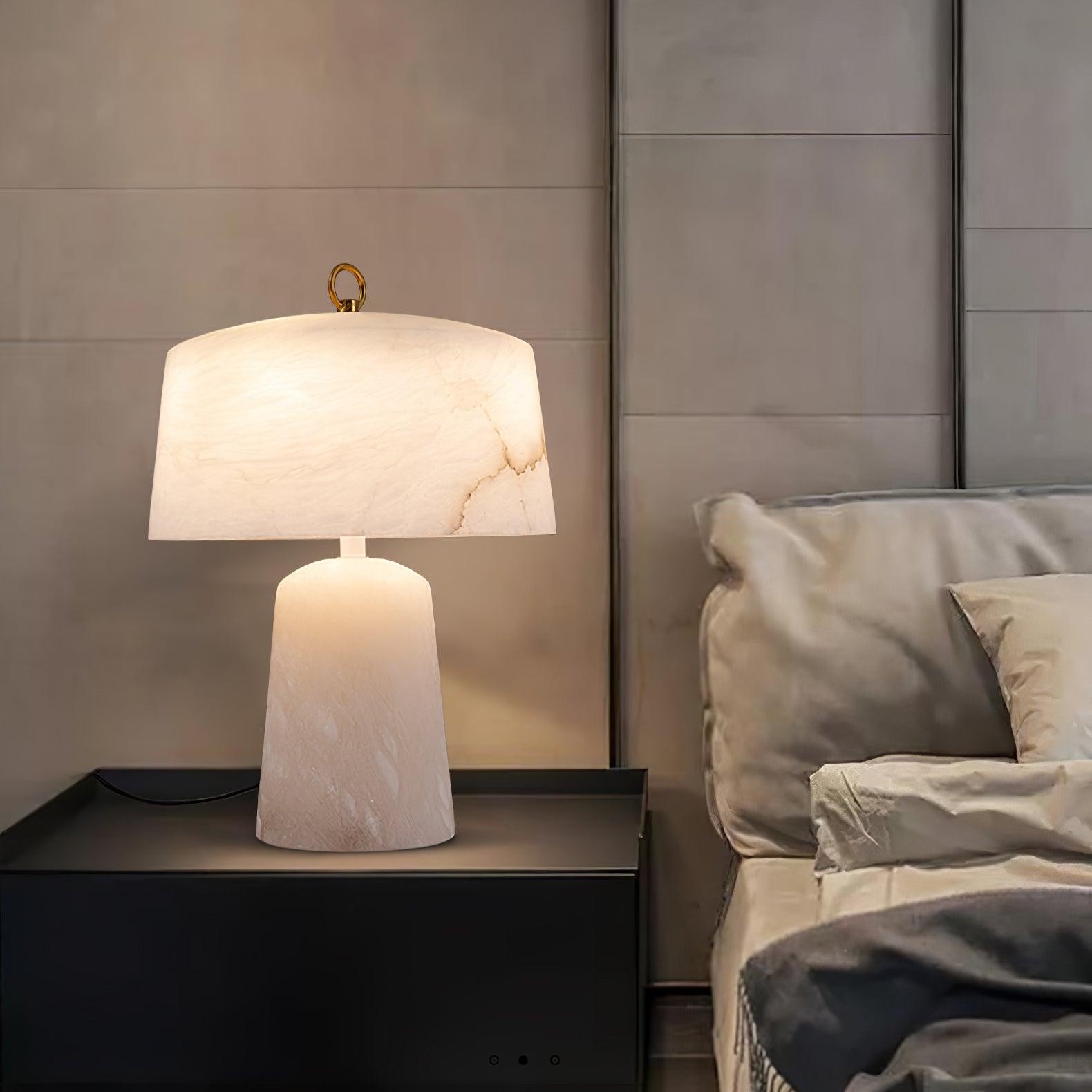 Lichte luxe stijl marmeren stenen tafellamp HL355
