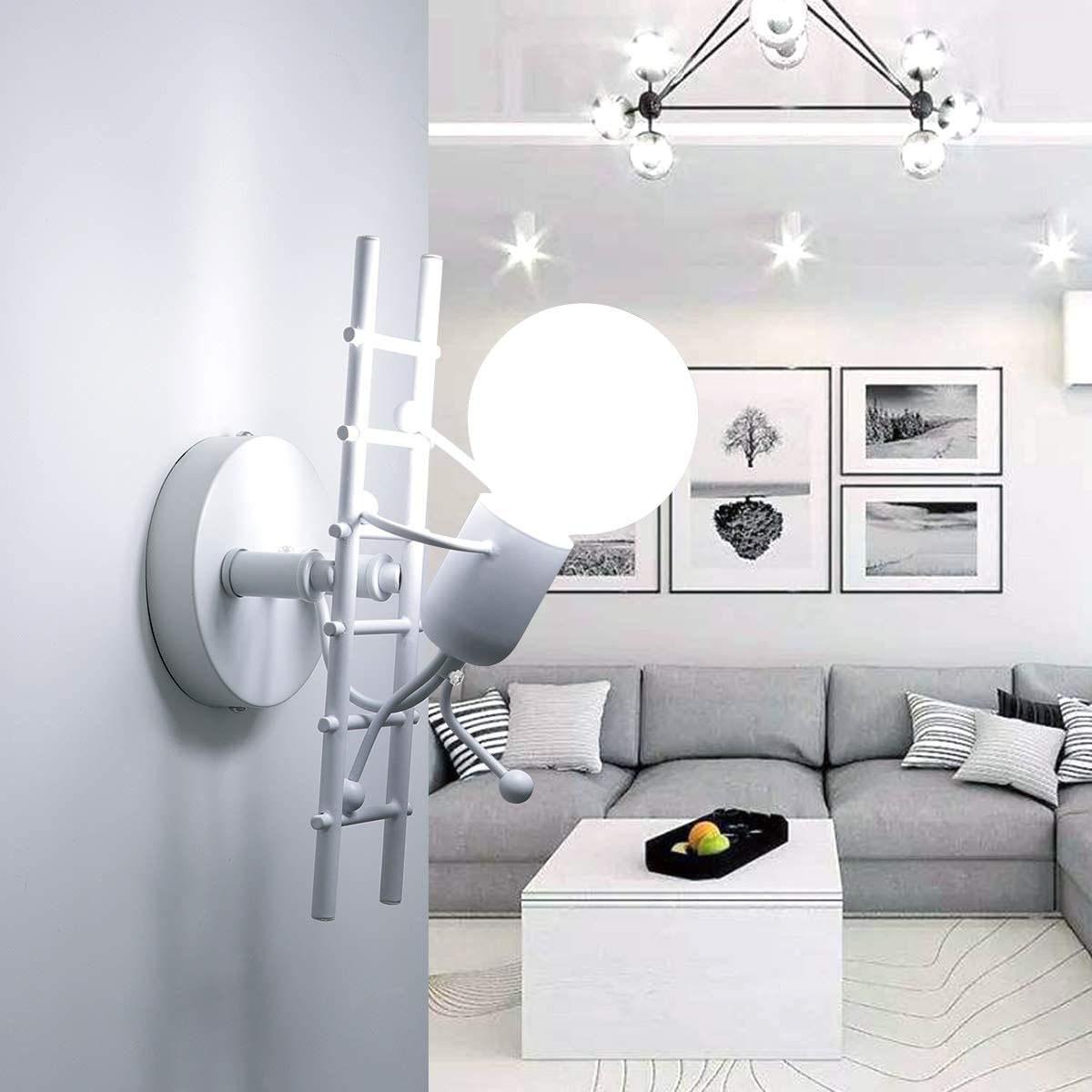 Modern Art Creative Iron Humanoid decoratieve wandlamp HL23