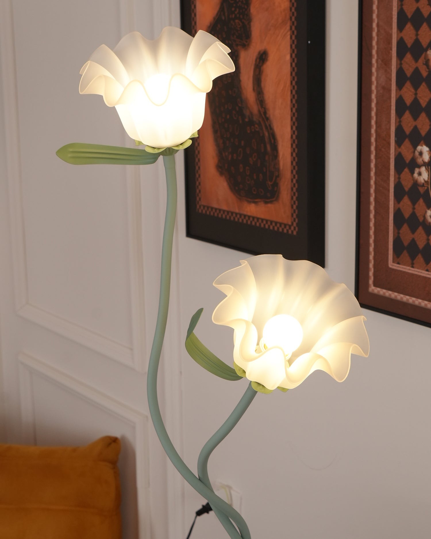 Creatieve multi-kops wikkelbloemvormige vloerlamp HL403