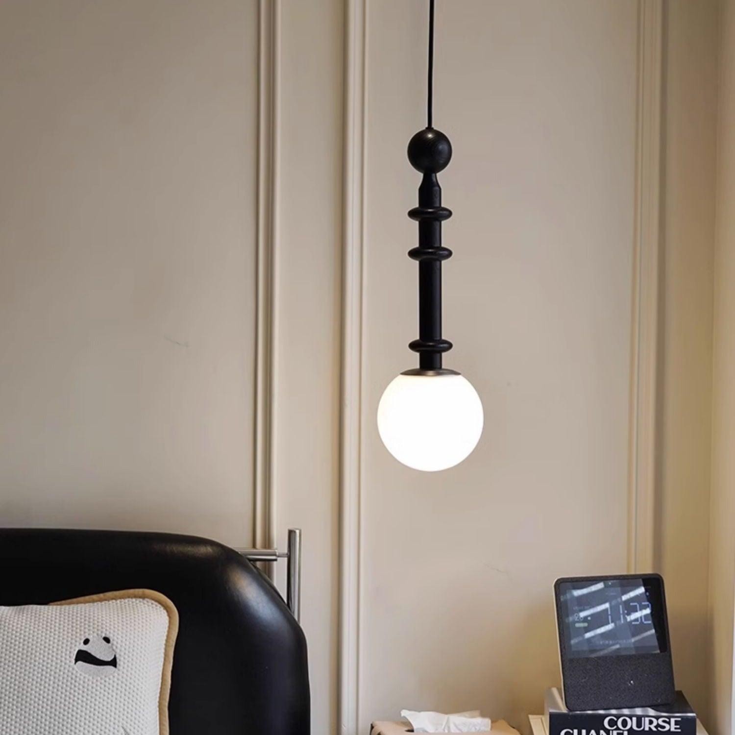 Eetkamer Houten Romeinse Kolom Hanglamp HL60
