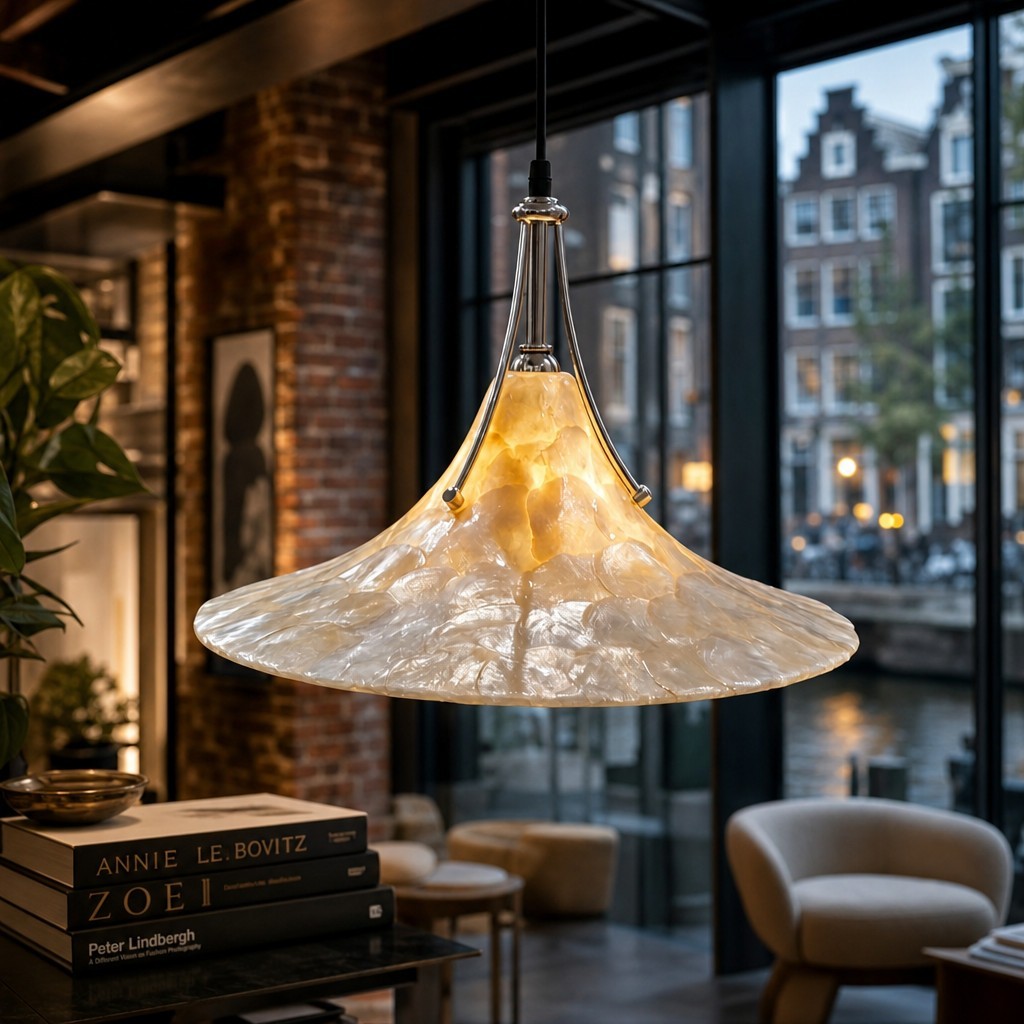 Lunavera Artistieke Capizschelp Hanglamp Moderne Minimalistische Hanglamp voor Meerdere Kamers HL3529