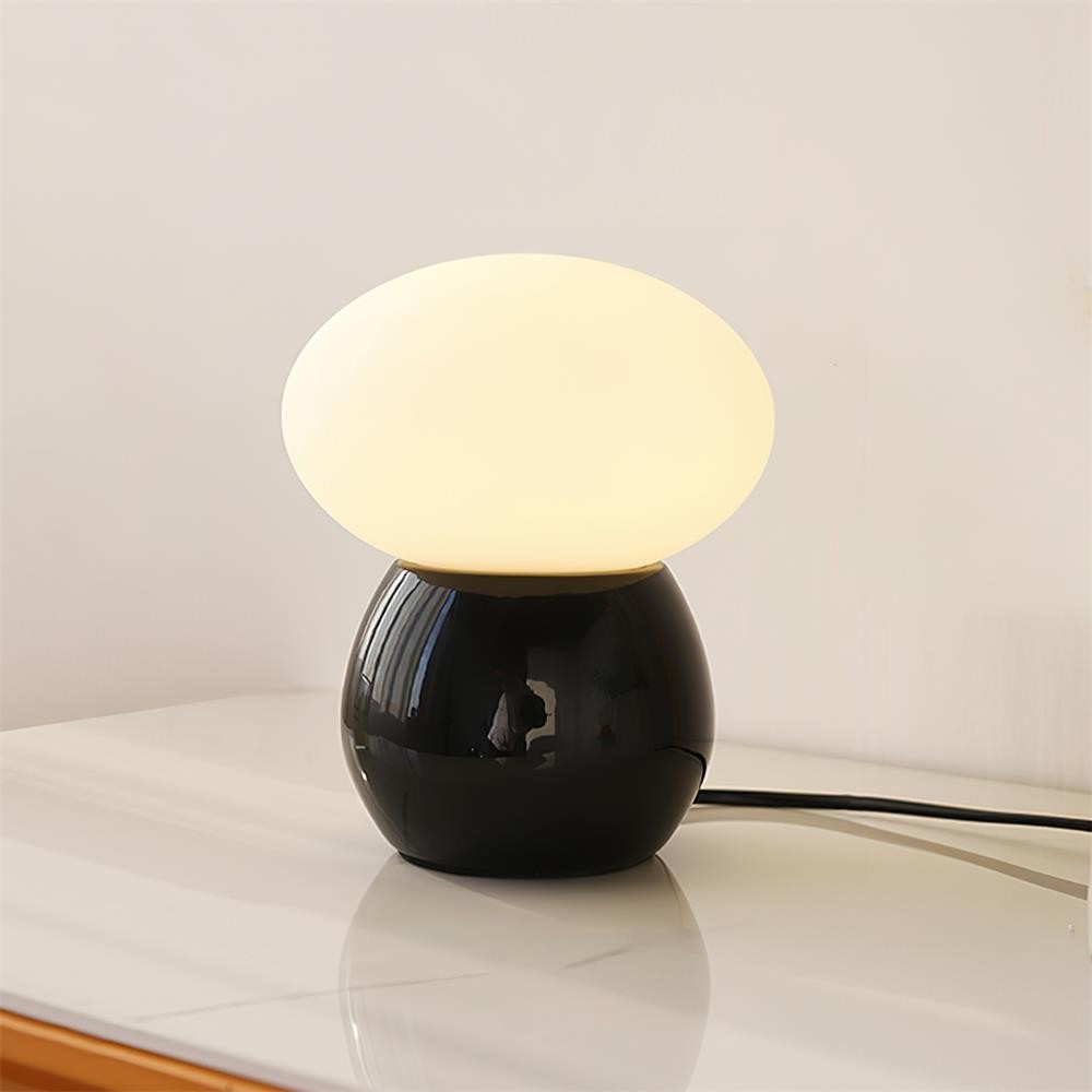 Moderne crèmekleurige paddestoel tafellamp HL904