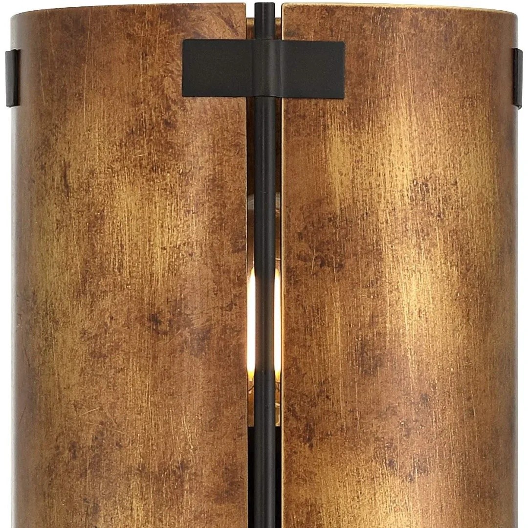 Rustivon rustieke wandlamp - gebogen metalen kap in vintage stijl voor de slaapkamer HL2430