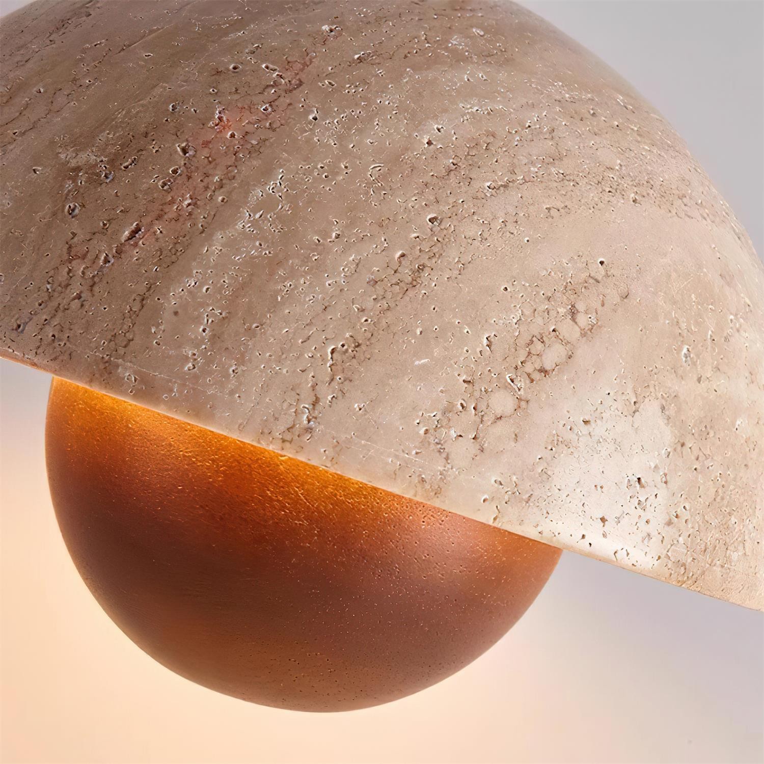 Hanglamp met natuurlijke travertijnbloemknop HL932
