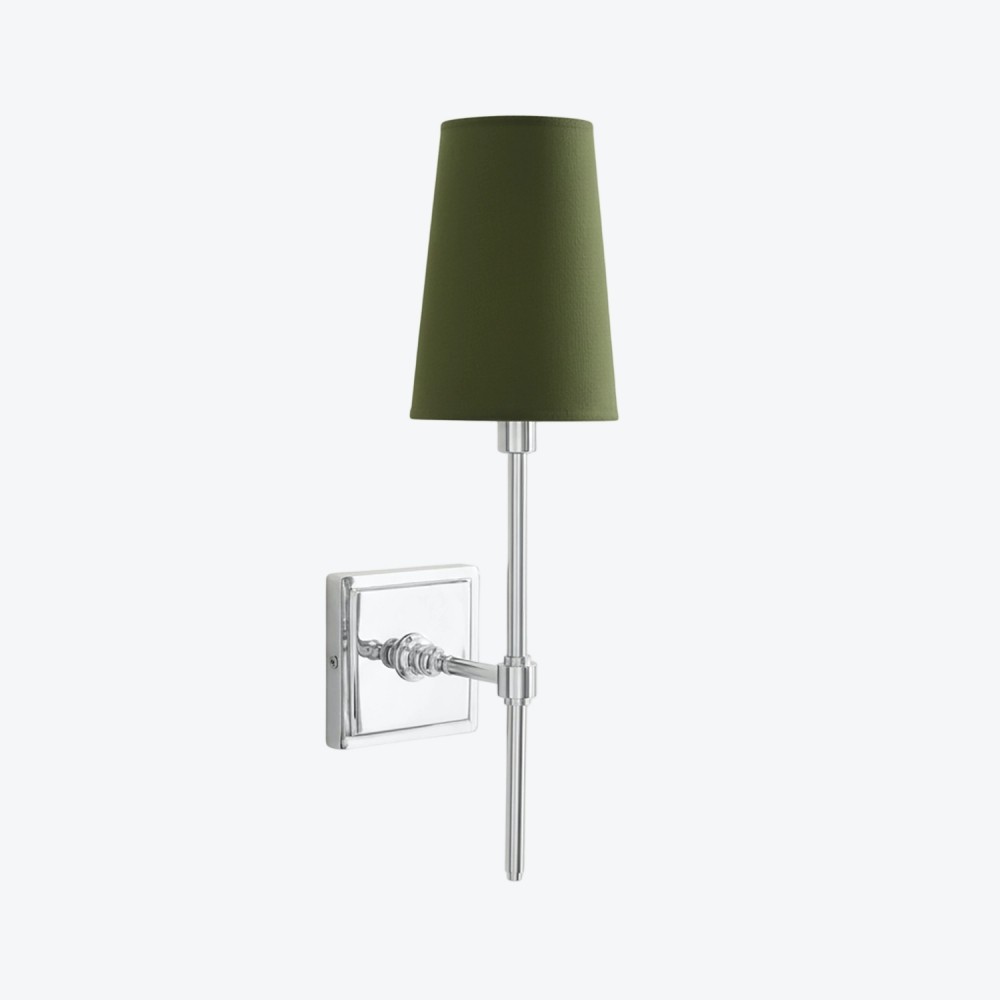 Derlina Witte Linnen Wandlamp – Retro Metalen Verlichtingsarmatuur met Meerdere Hoofden HL1433