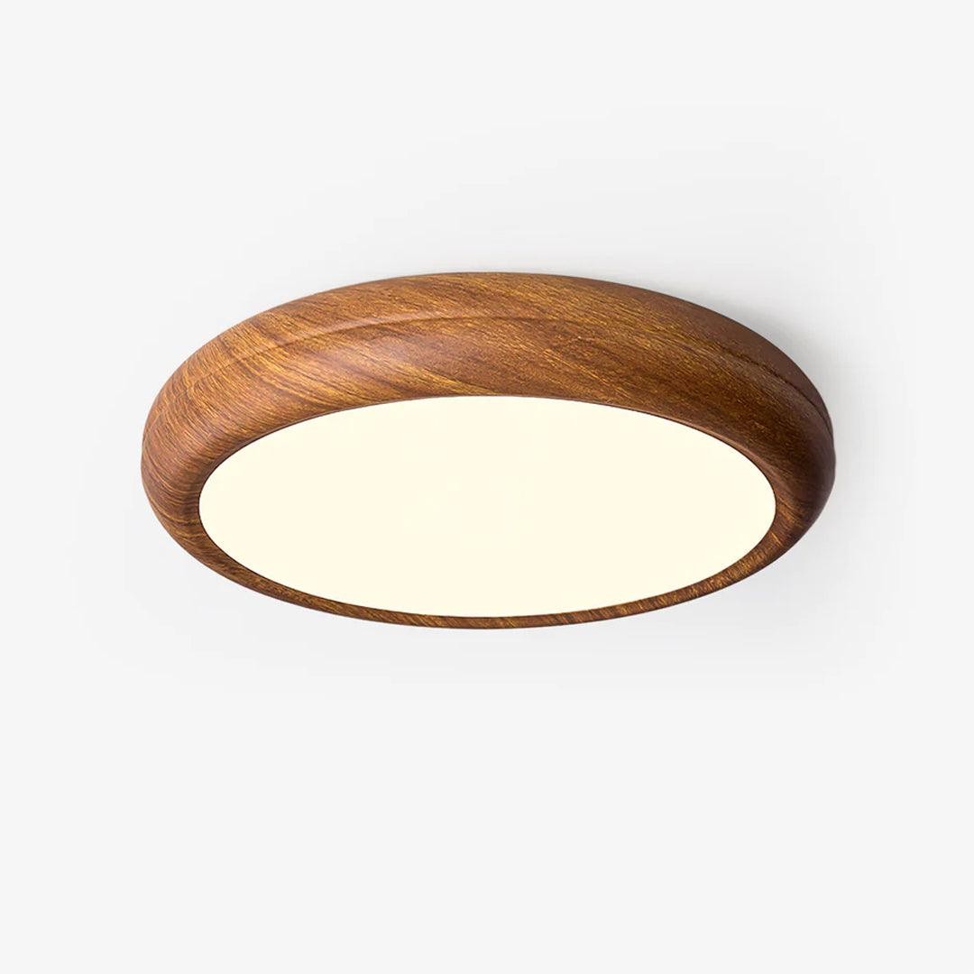 Ronde plafondlamp met houtnerf HL825