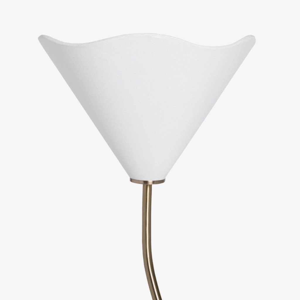 Kysara vloerlamp met dubbele steel en bloemmotief, geschikt voor plaatsing in de woonkamer, slaapkamer of studeerkamer HL1884