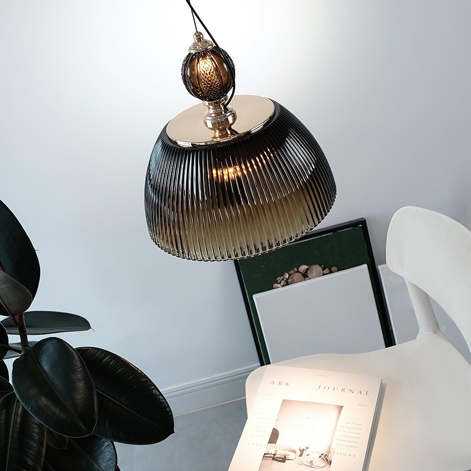 Moderne vintage gradiënt groene glazen hanglamp HL539