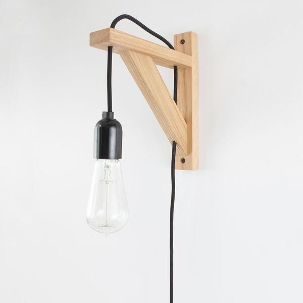 Minimalistische Houten Kooi Wandlamp HL56