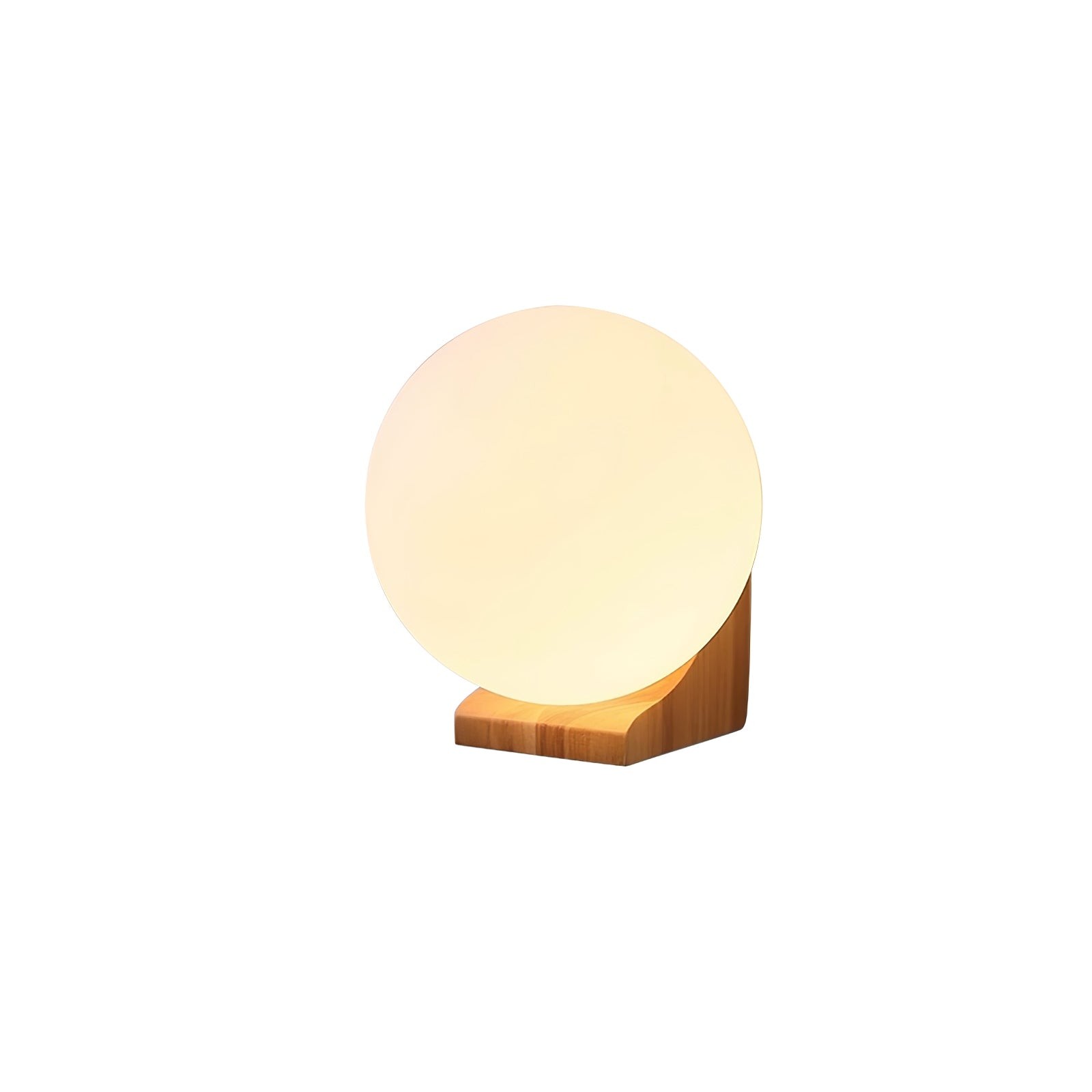 Minimalistische houten geometrische beugel glazen bol wandlamp HL444