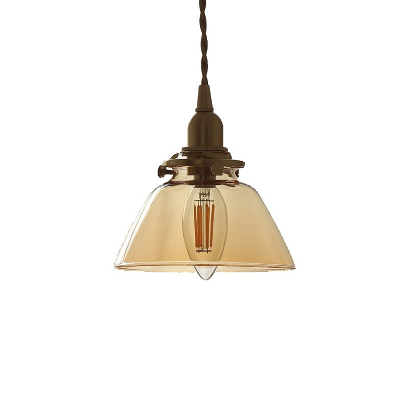 Jasmine Vintage messing glazen hanglamp HL3503