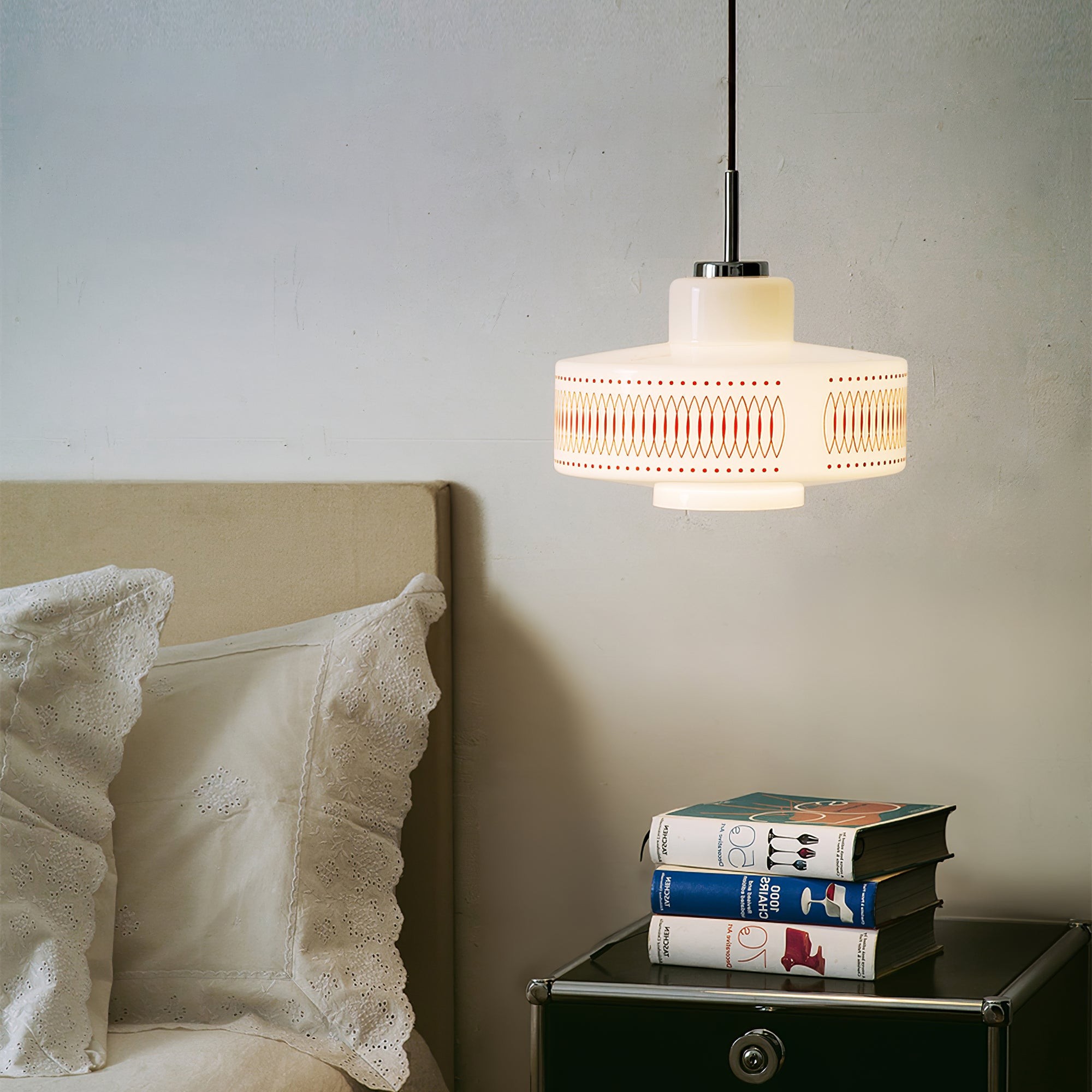 Moderne glazen hanglamp in de vorm van een kalebas HL354