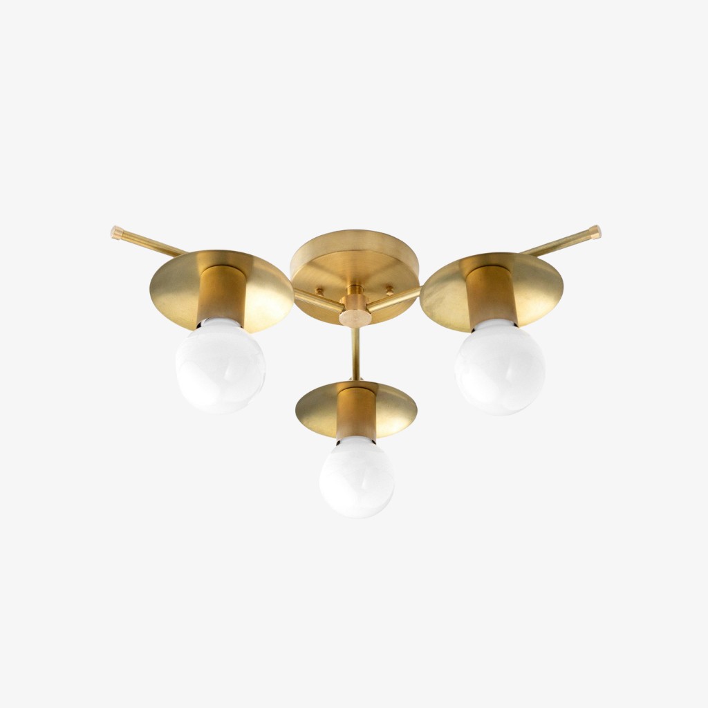 Radiro Globe Industriële Art Deco Lamp - Onafgewerkte messing kroonluchter met spatwanden HL1659