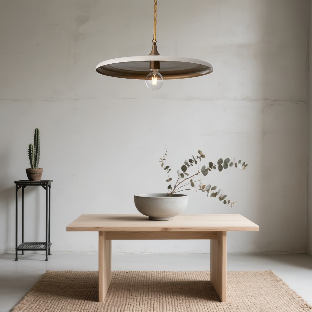 Gouden metalen schijfvormige hanglamp - moderne bolvormige lamp voor de keuken HL1324