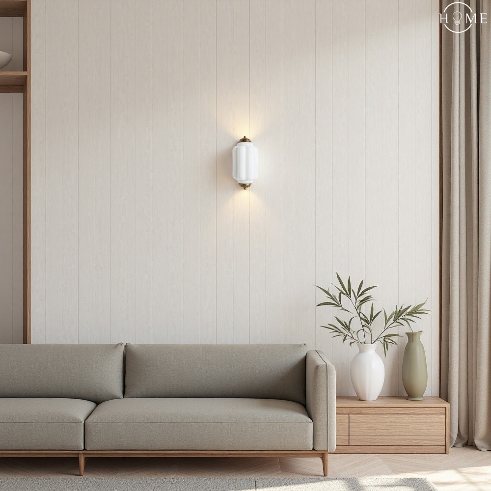 Eloise Long Pumpkin Retro Glazen Inbouw Wandlamp HL951