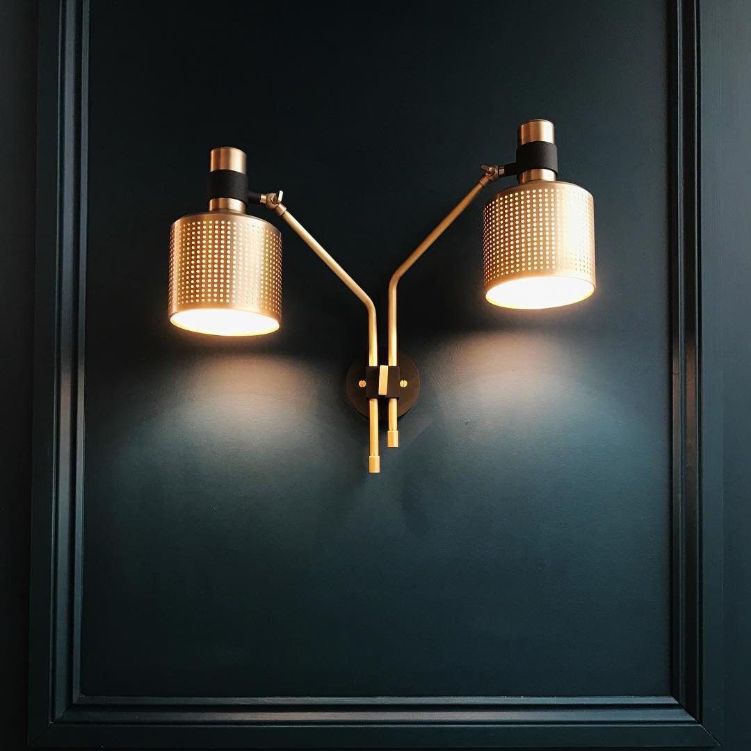 Nordic Brass verstelbare Riddle wandlamp HL1272