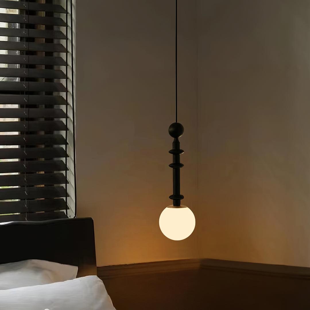 Eetkamer Houten Romeinse Kolom Hanglamp HL60