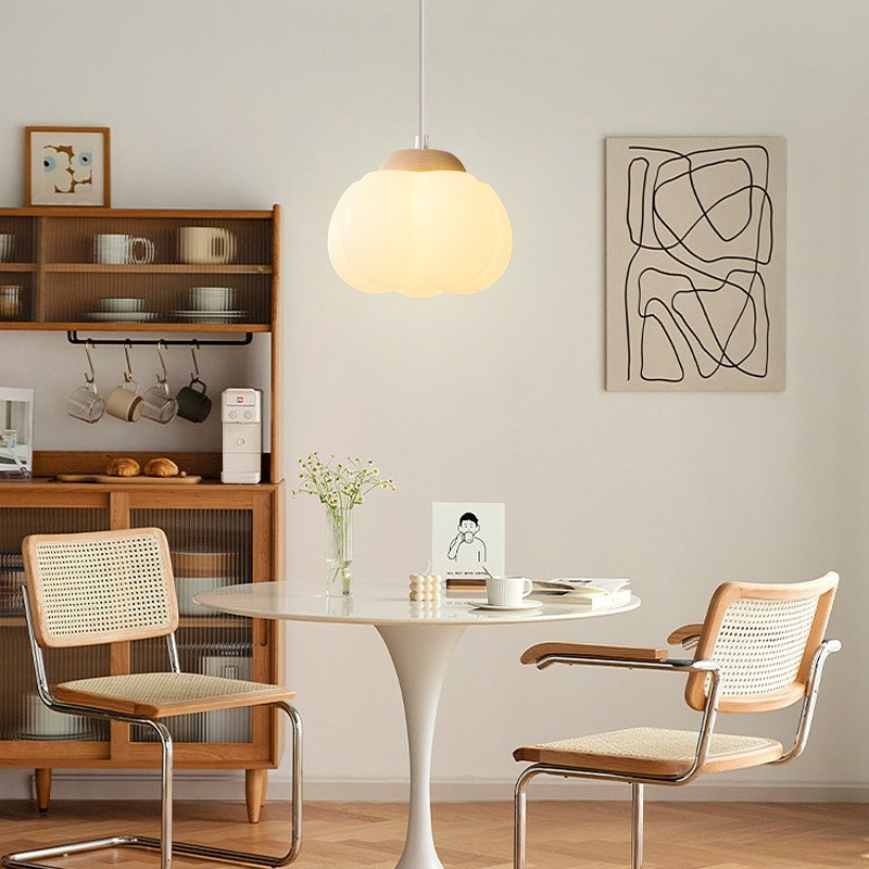 Minimalistische Art Deco houten hars hanglamp HL127