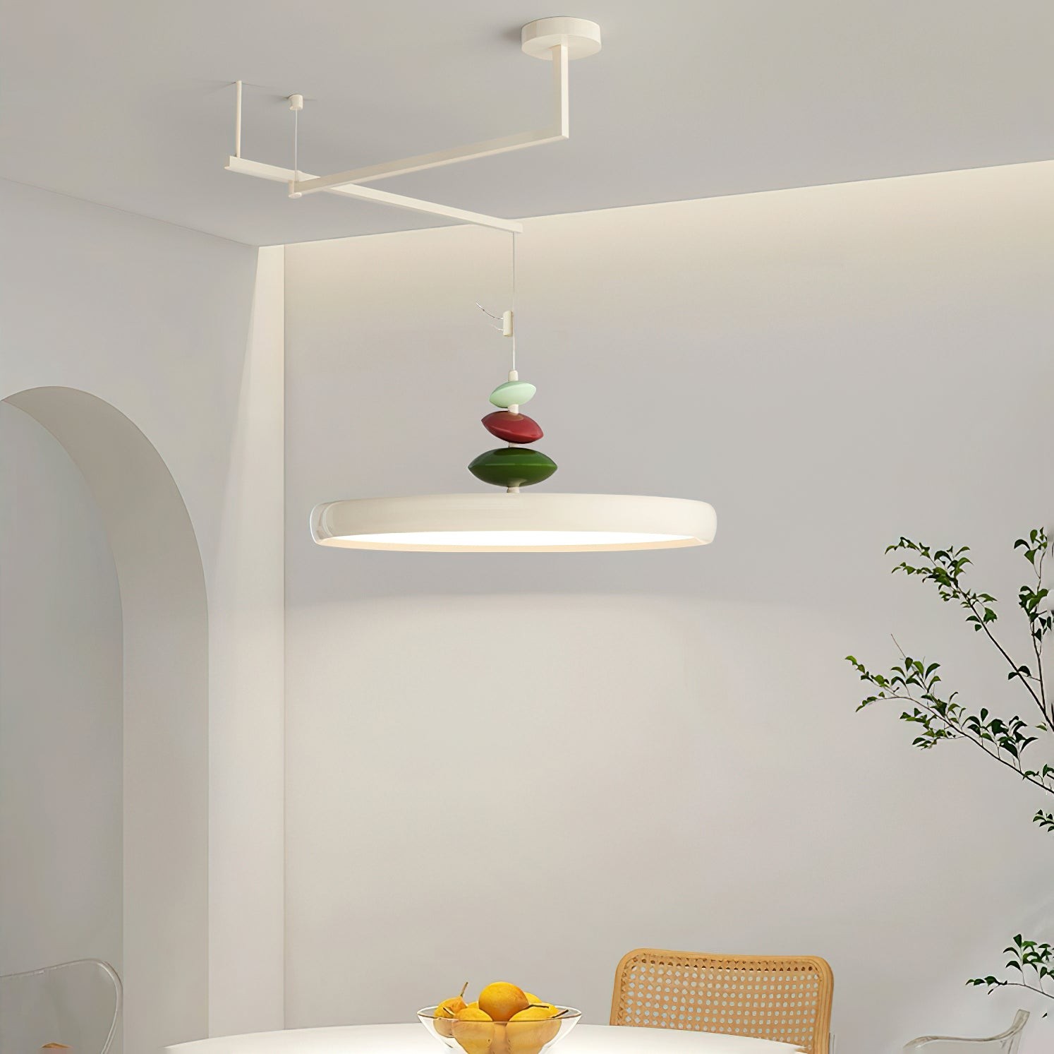 Hanglamp met zwenkarm van steen HL906