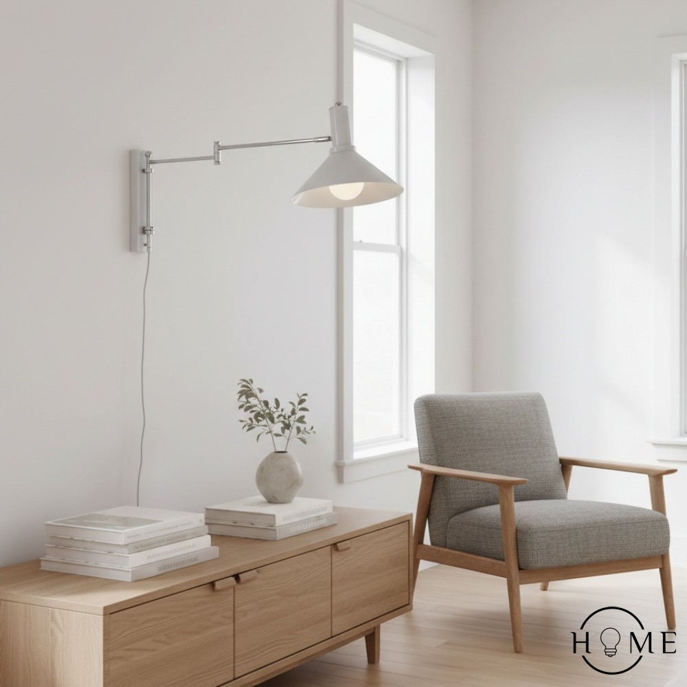 Klassieke moderne verstelbare leeslamp met zwenkarm HL630