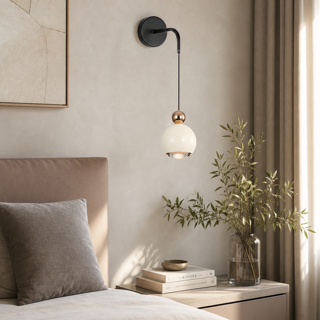 Glintap Nordic Globe wandlamp - minimalistische accentlamp voor slaapkamerinterieur HL3537