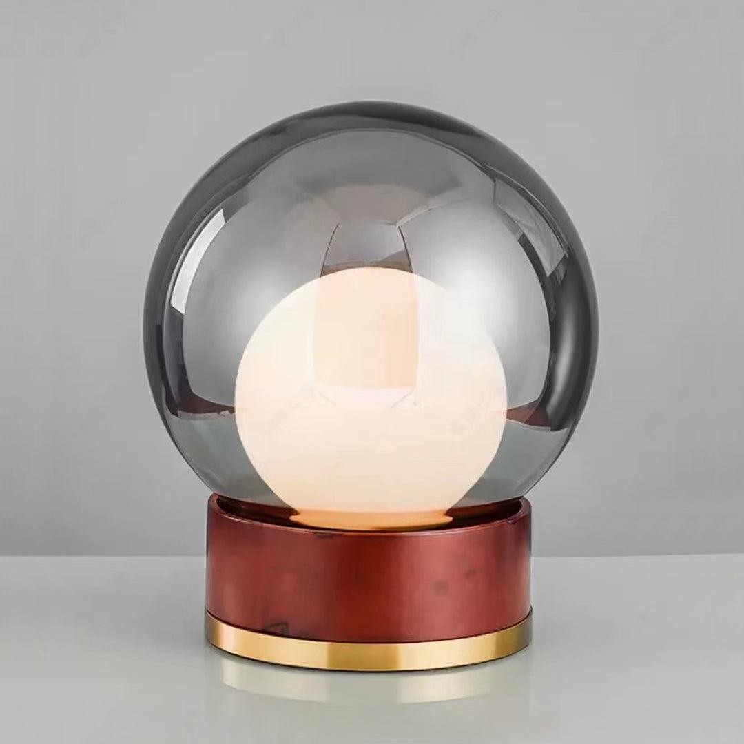 Eenvoudige creatieve houten bol tafellamp HL779