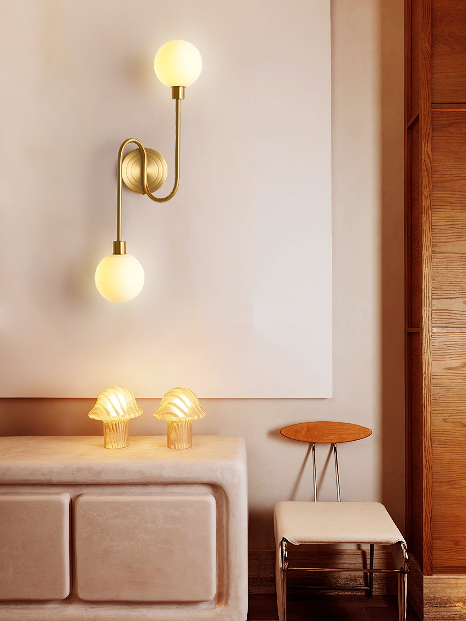 Holten messing wandlamp met arm HL2962